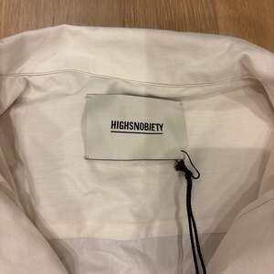 New Highsnobiety Mixed Panel Button Up Painter Jacket Cream Size XLarge